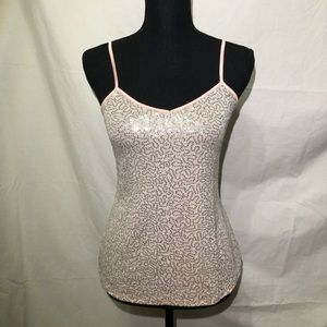 EXPRESS light pink sequin cami